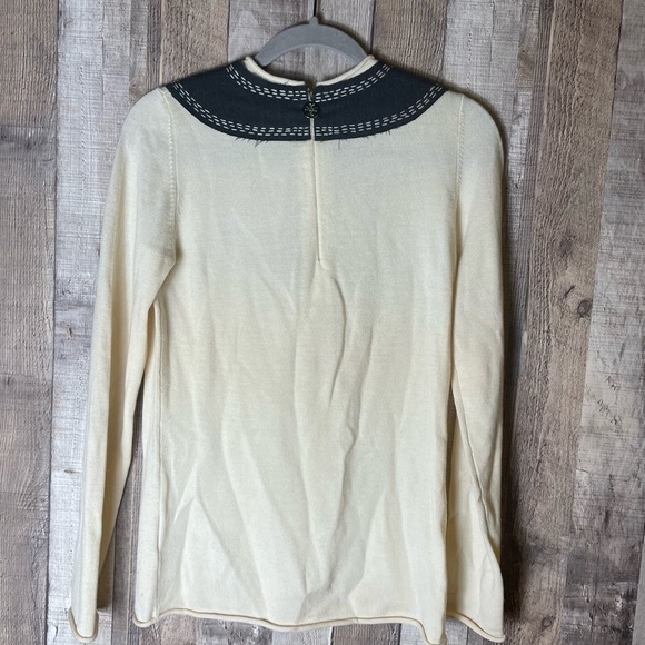 TORY BURCH Beaded Embellished Sweater Cream - Picture 4 of 6